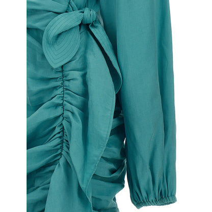 Ungaro Blue Lyocell Mini Skirt
