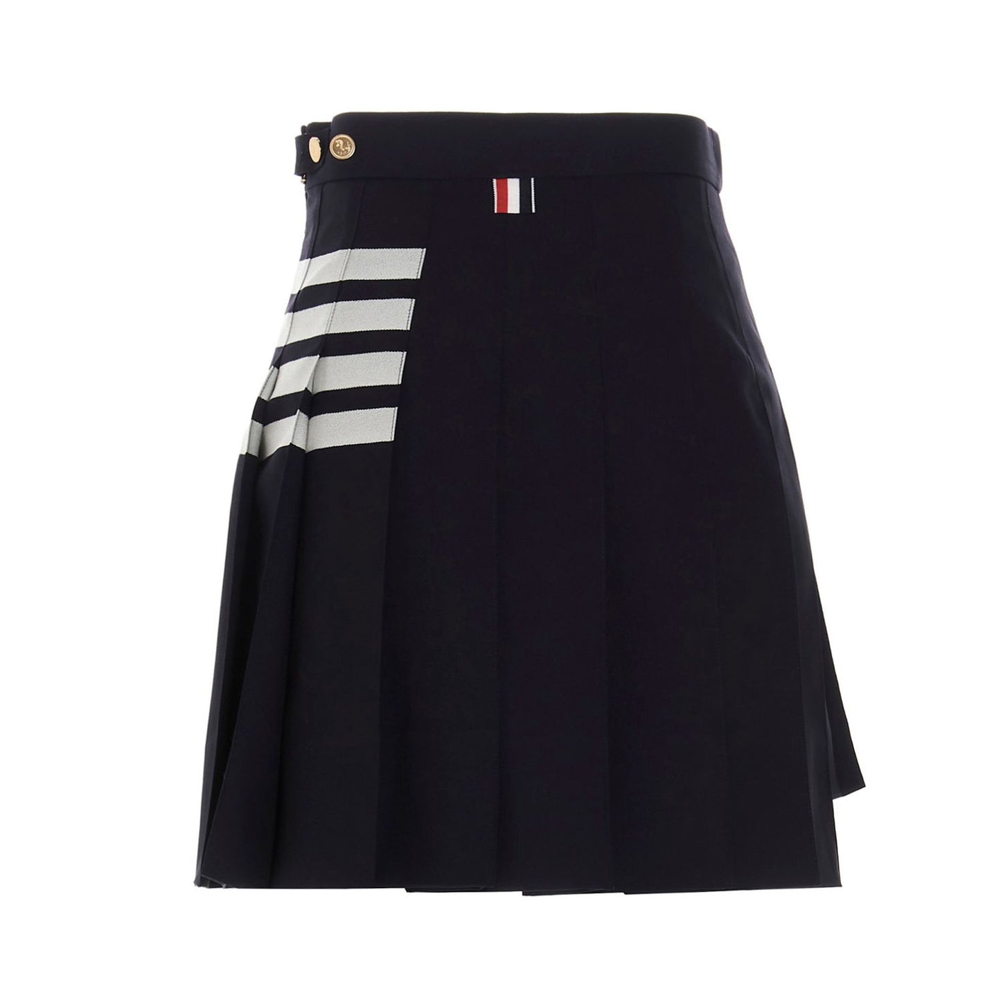 Thom Browne Blue Wool Long Skirt