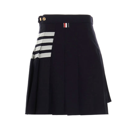 Thom Browne Blue Wool Long Skirt