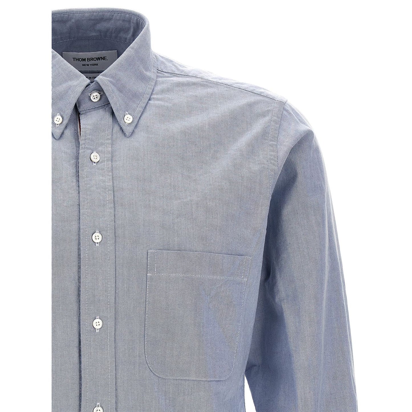 Thom Browne Blue Cotton Blouse