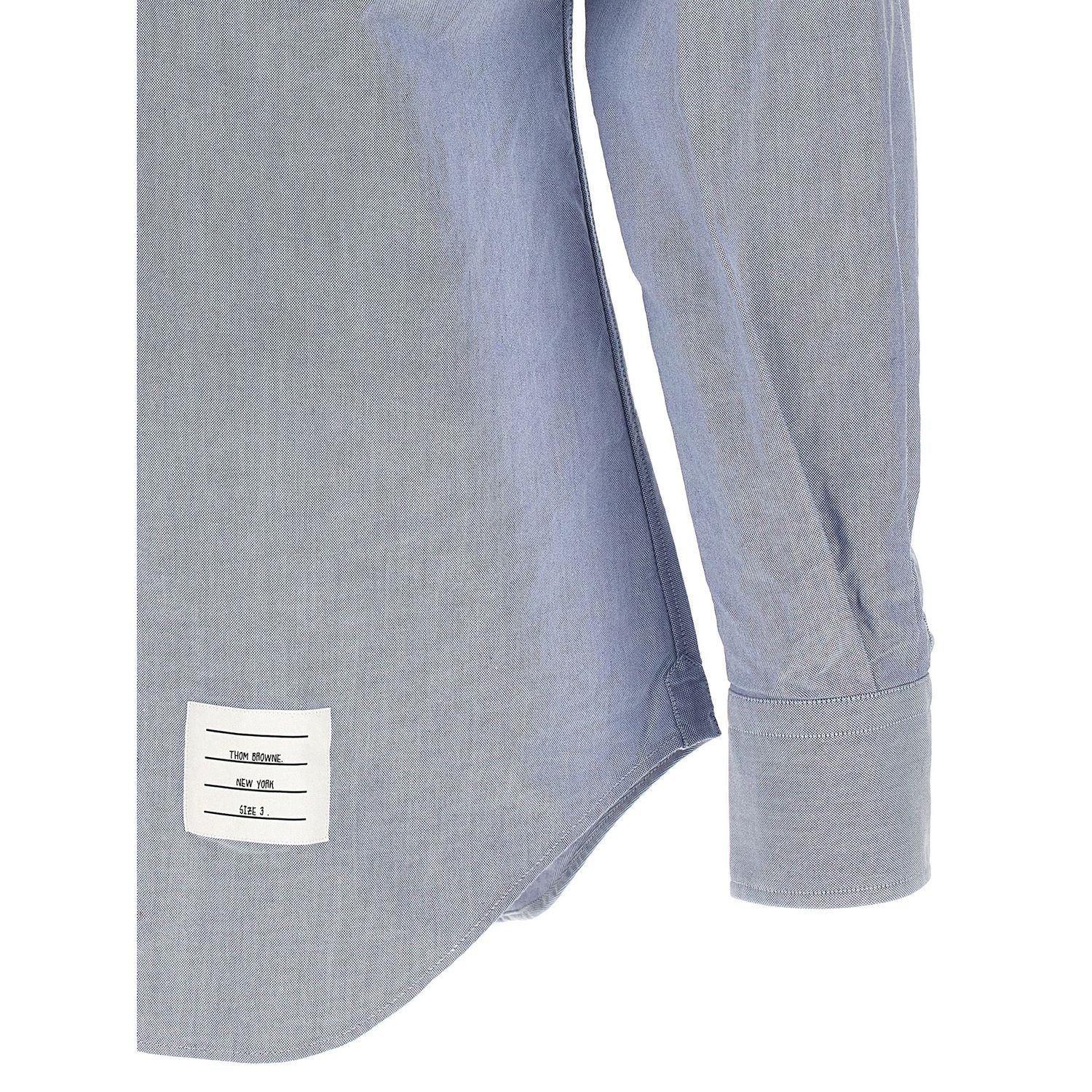 Thom Browne Blue Cotton Blouse