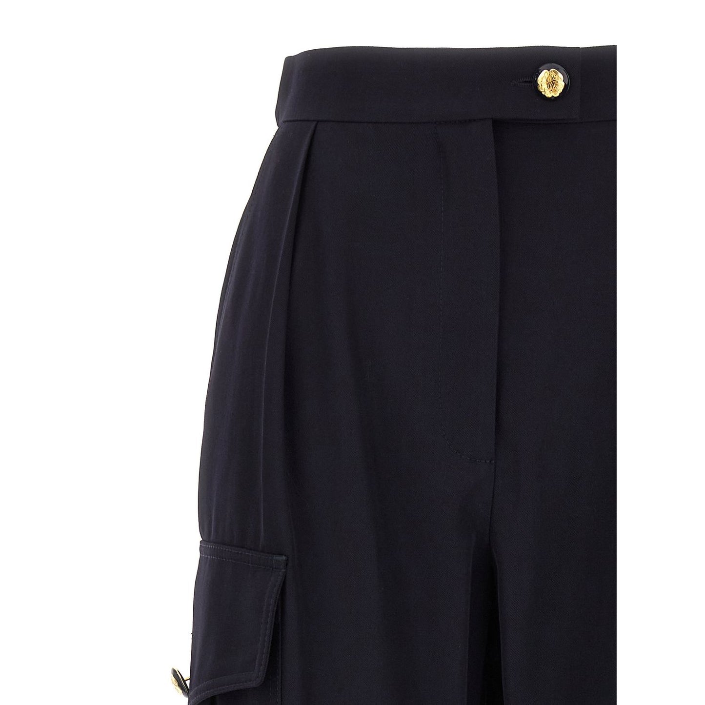 Alexander McQueen Blue Wool Cargo Pants