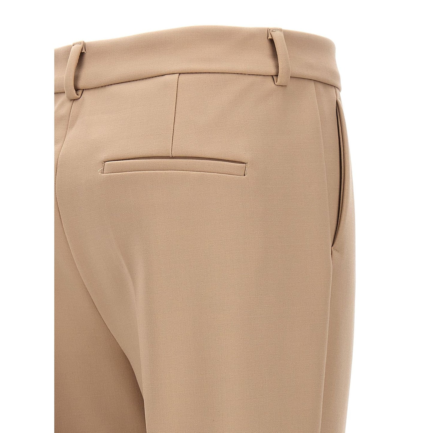Sportmax Beige Polyester Dress Pants