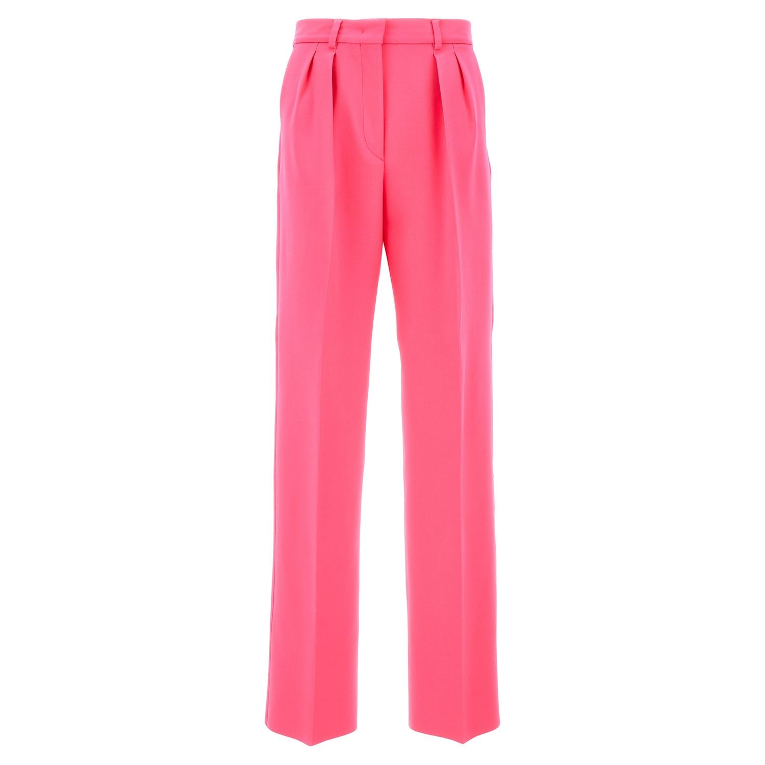Sportmax Fuchsia Virgin Wool Casual Pants