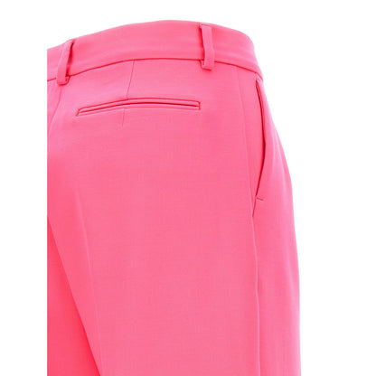 Sportmax Fuchsia Virgin Wool Casual Pants