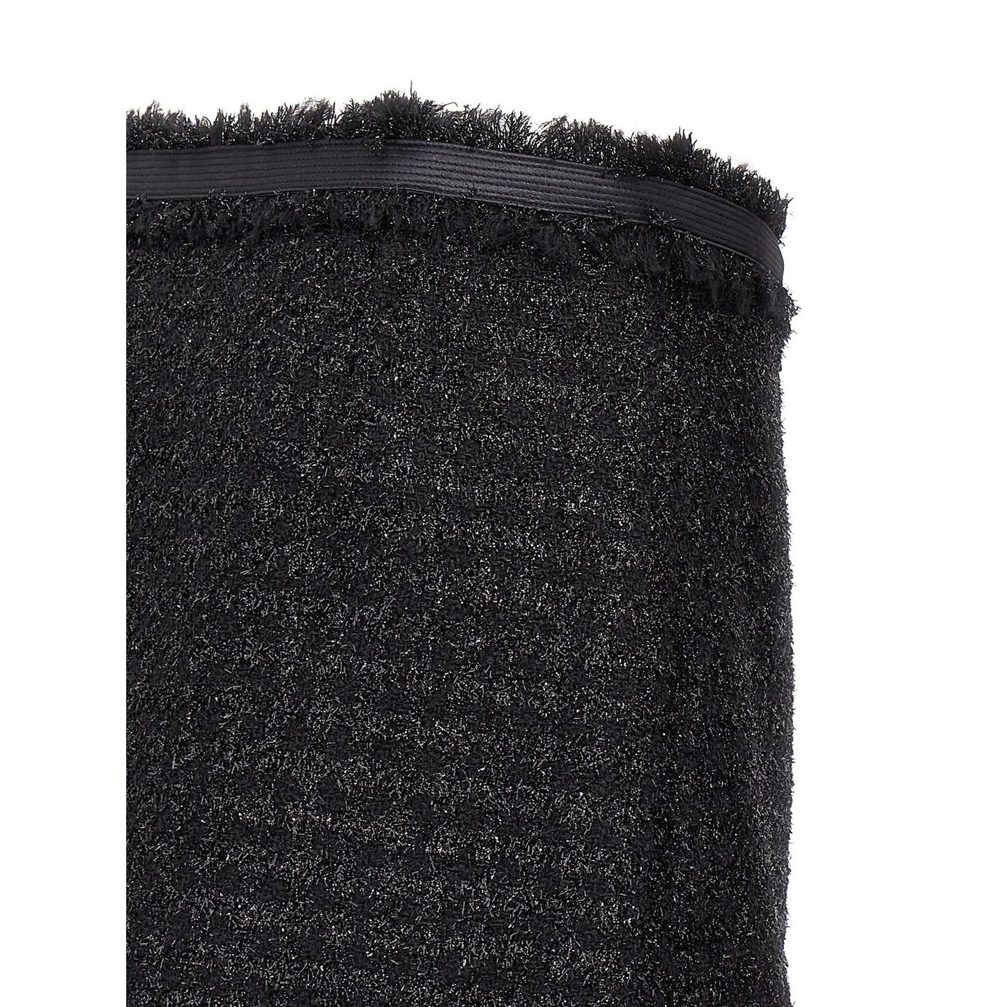 Versace Black Virgin Wool Long Skirt