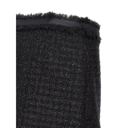 Versace Black Virgin Wool Long Skirt