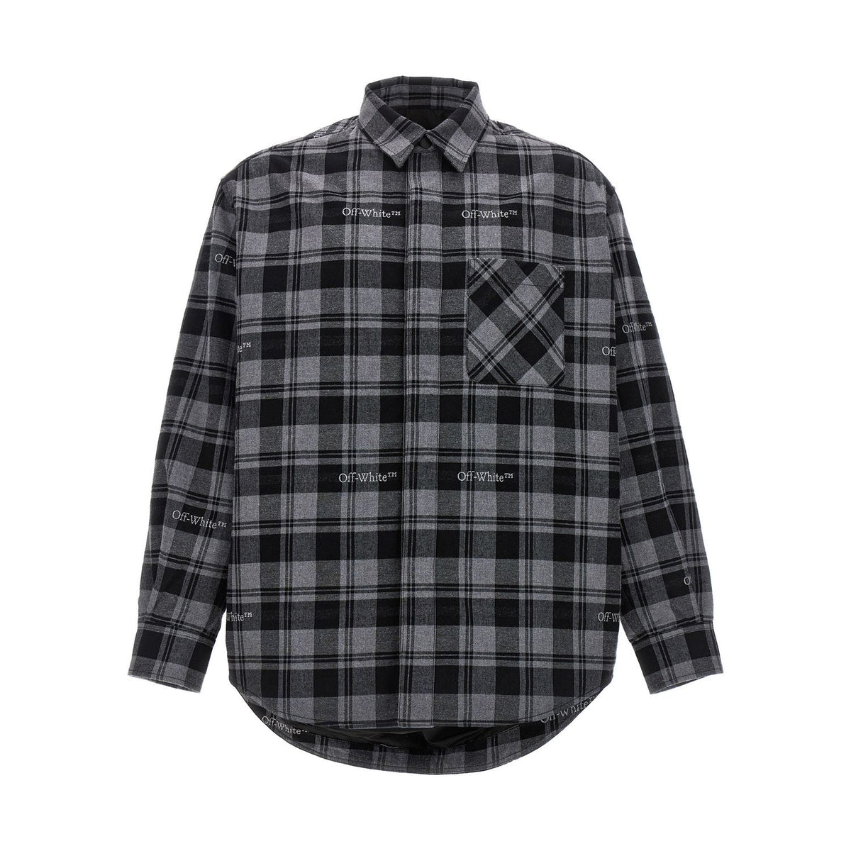 Off-White Gray Cotton Shell Jacket