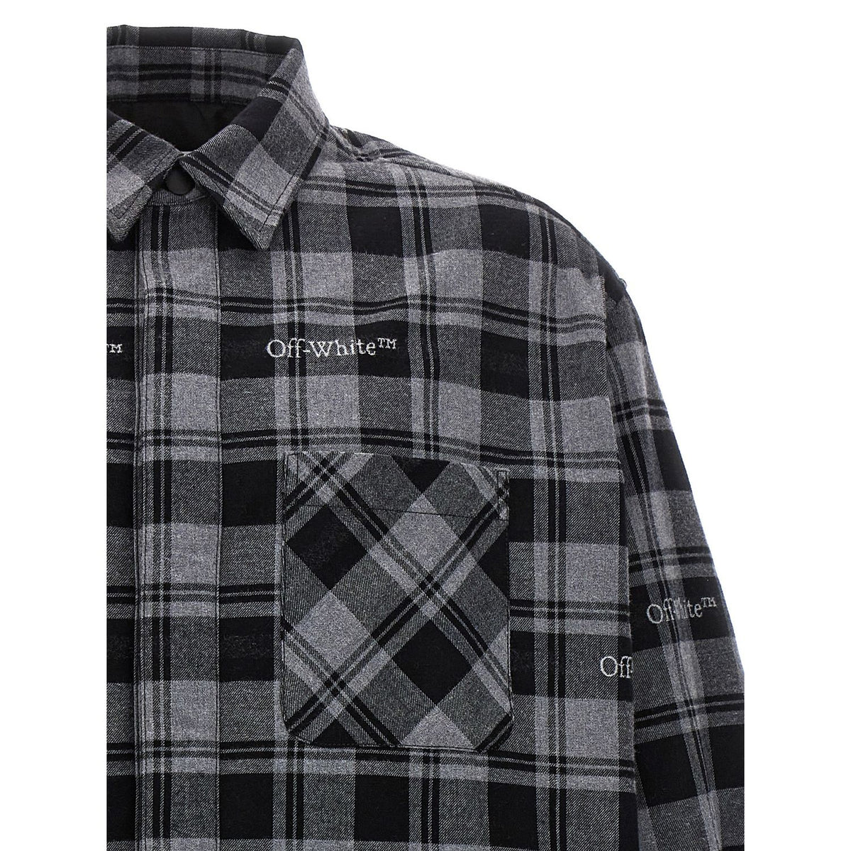 Off-White Gray Cotton Shell Jacket