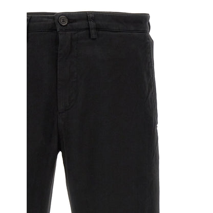 Department 5 Black Cotton Casual Pants