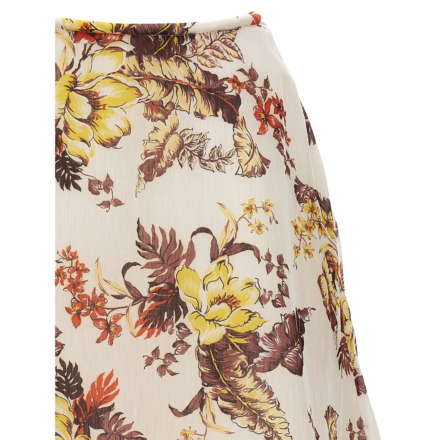 Zimmermann Multicolor Linen Midi Skirt