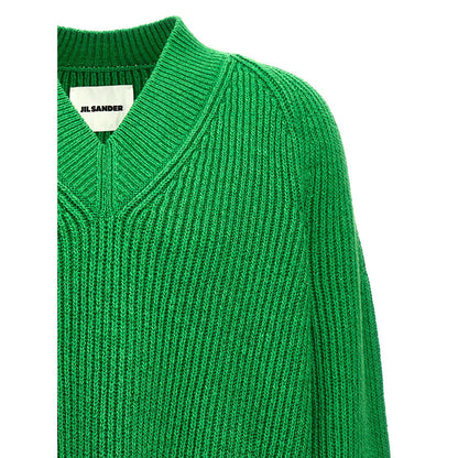 Jil Sander Bicolor Cotton Cardigan