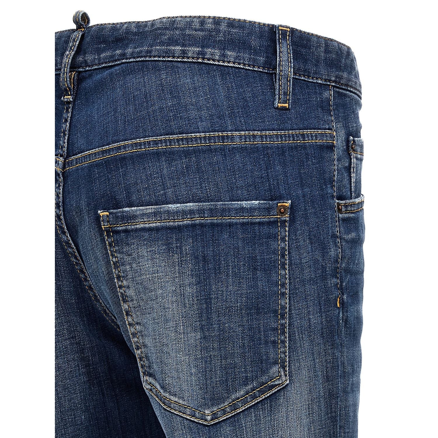 Dsquared² Blue Cotton Relaxed Fit Jeans