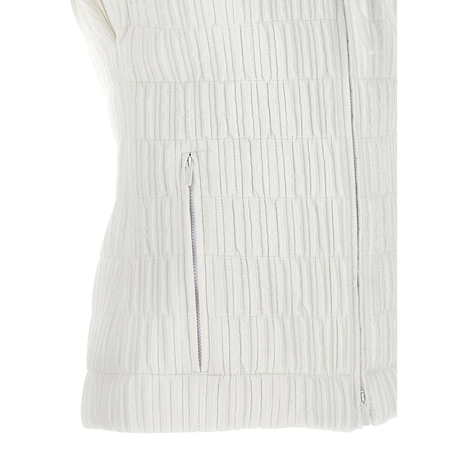 Ferragamo White Polyamide Sleeveless Jacket