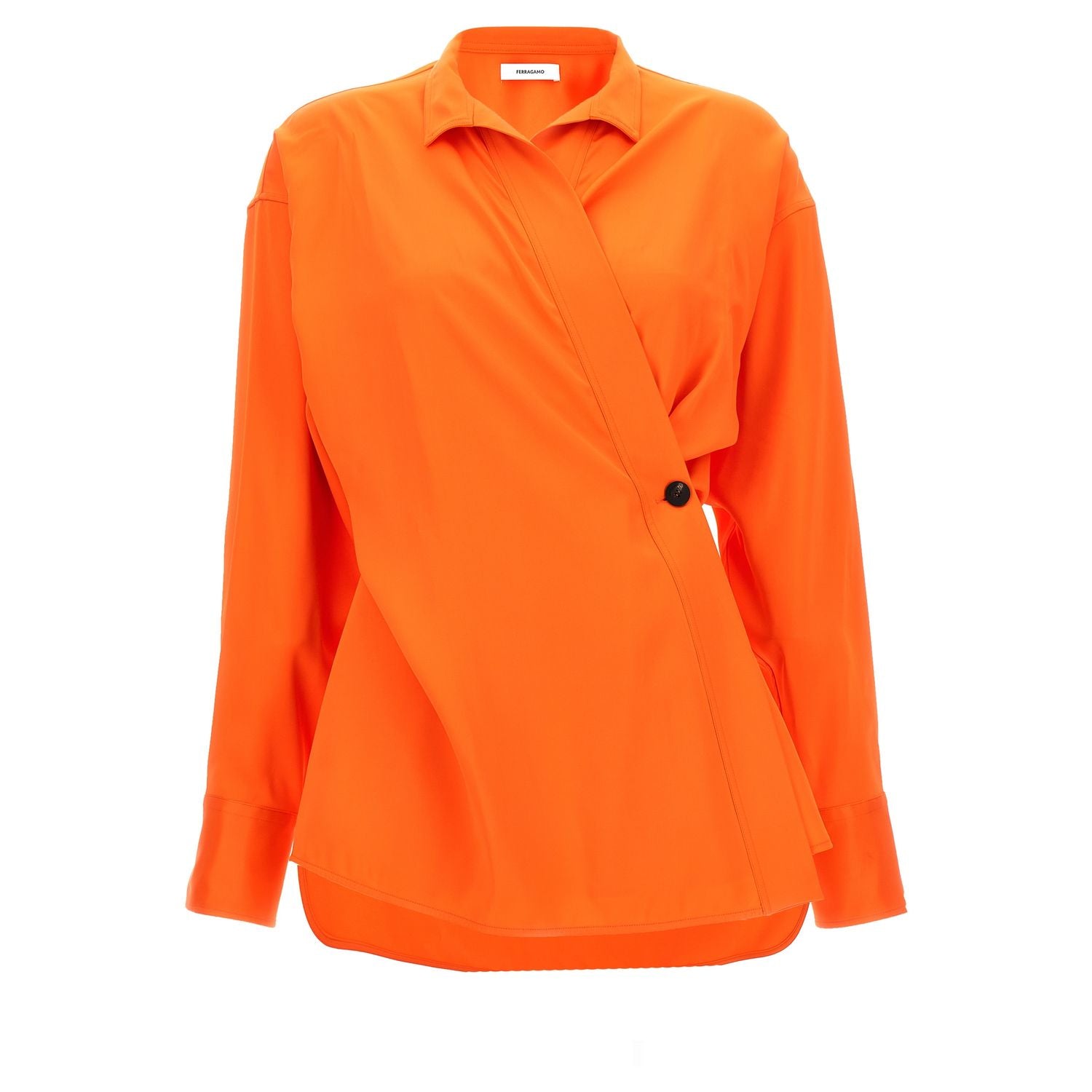 Ferragamo Orange Viscose Blouse