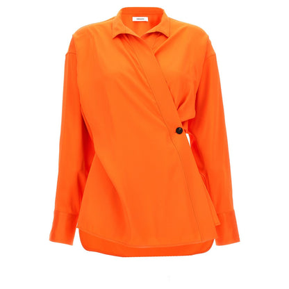 Ferragamo Orange Viscose Blouse