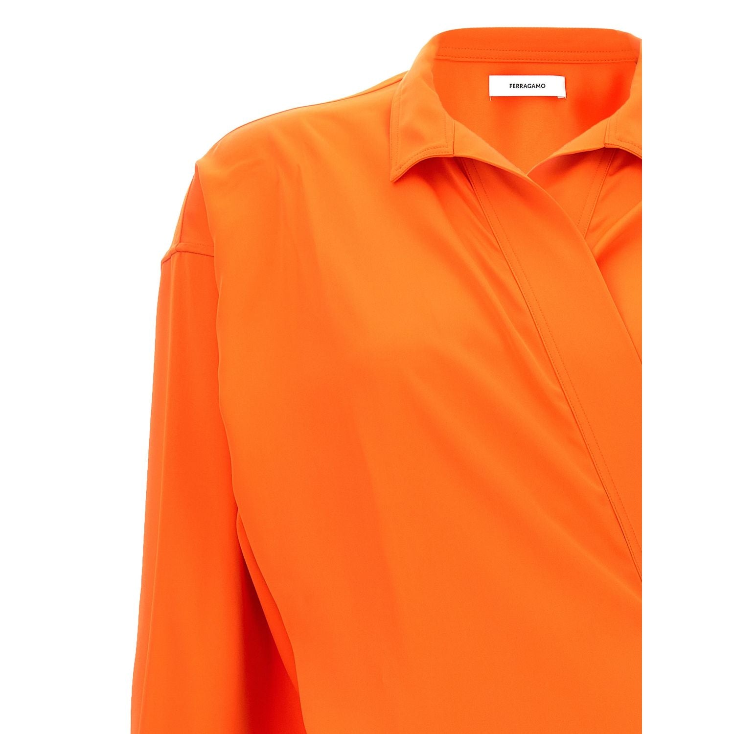 Ferragamo Orange Viscose Blouse