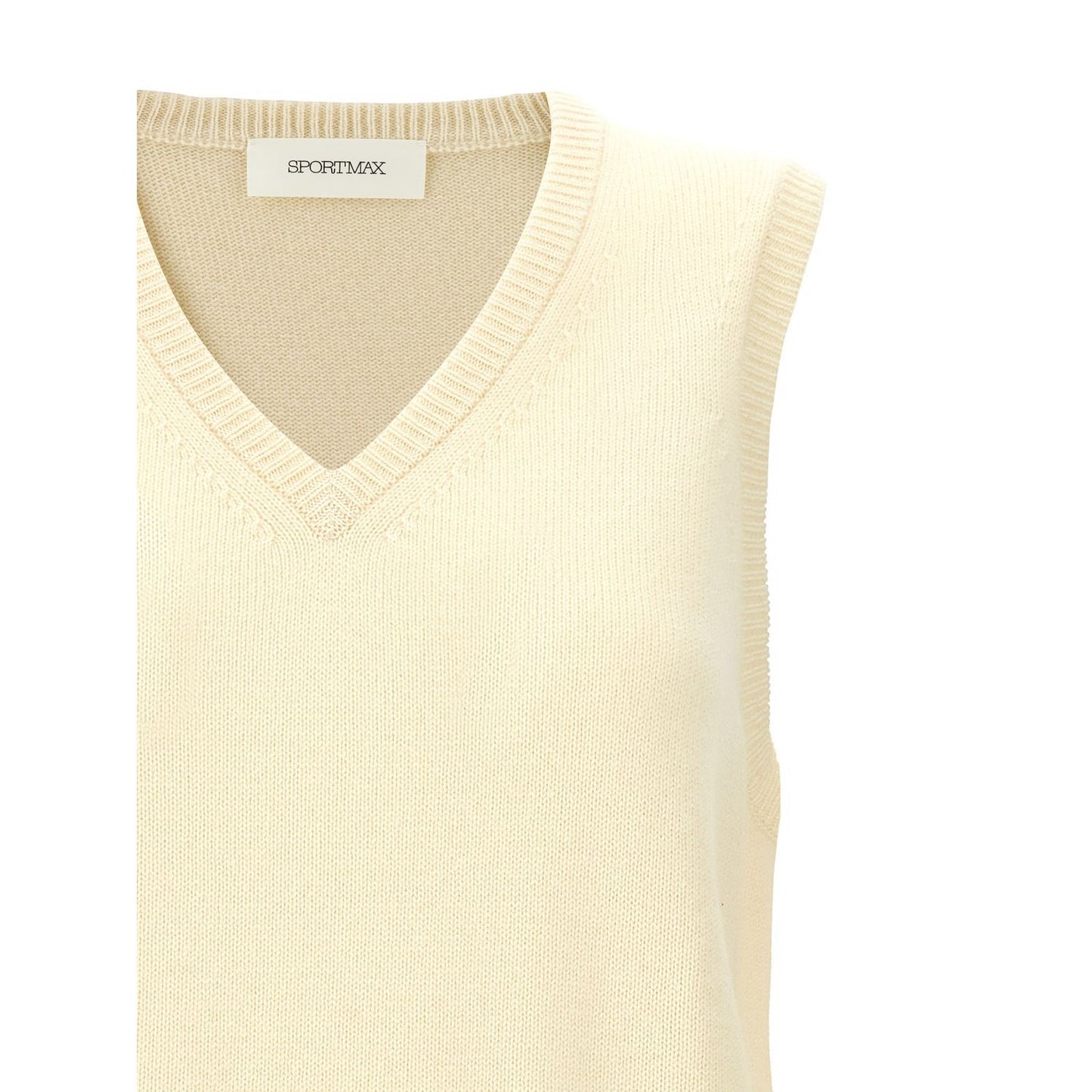 Sportmax Bicolor Wool Sleeveless Jacket