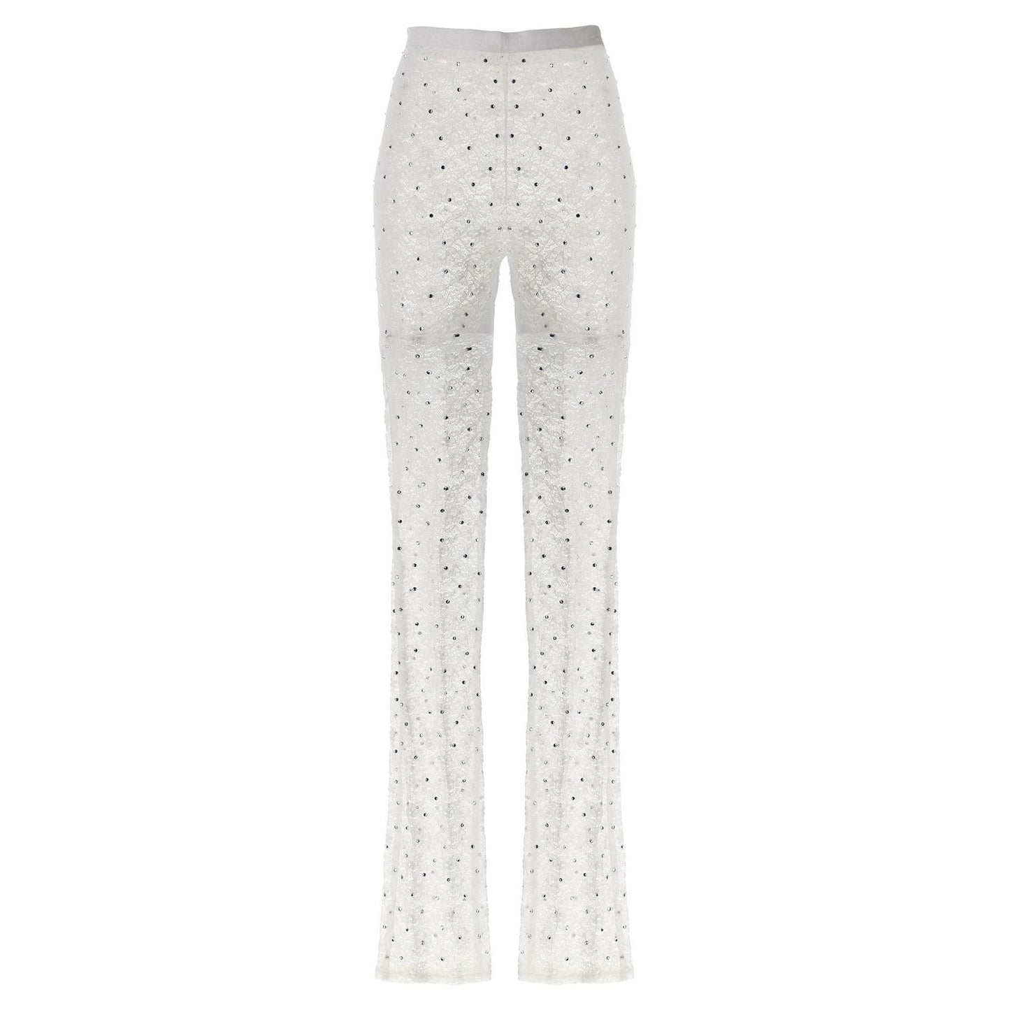 Alessandra Rich White Polyamide Leggings