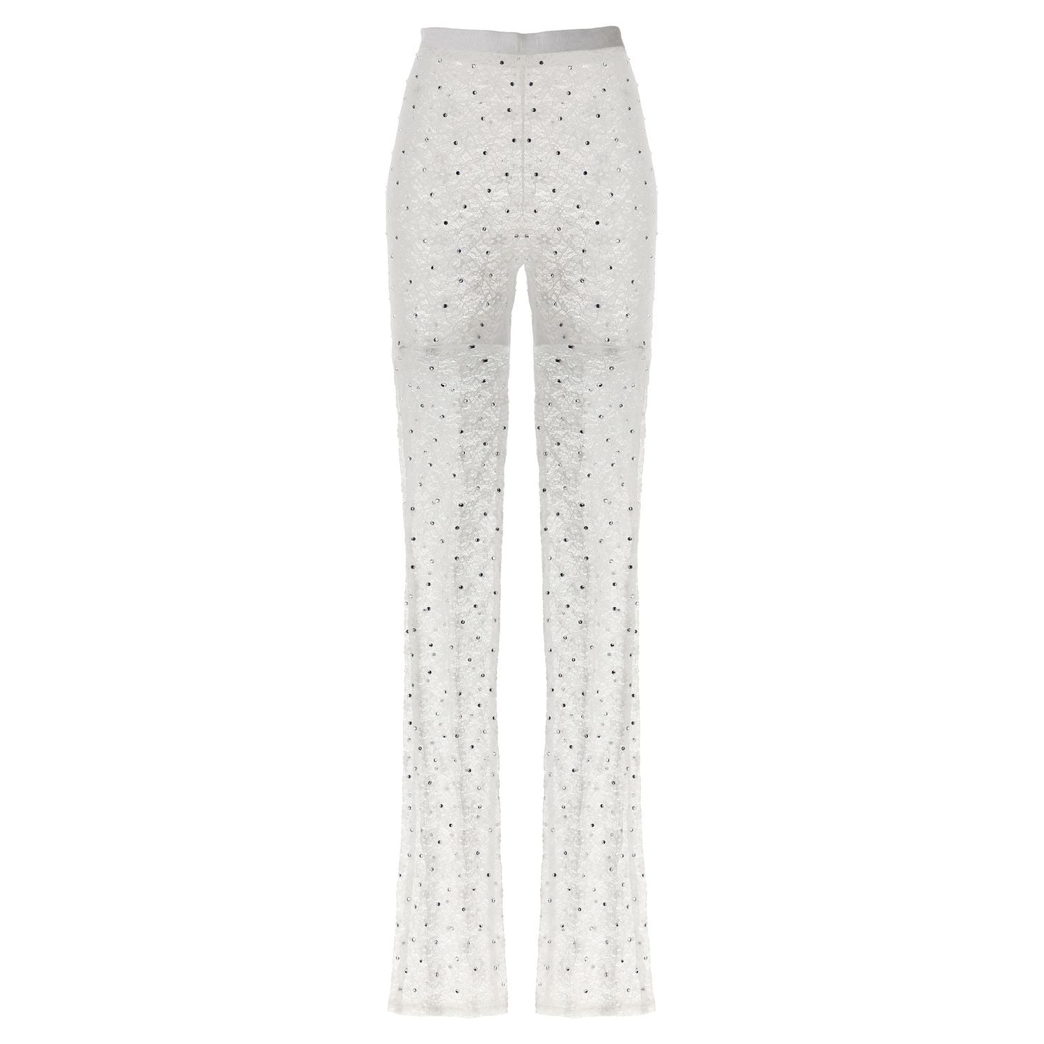 Alessandra Rich White Polyamide Leggings