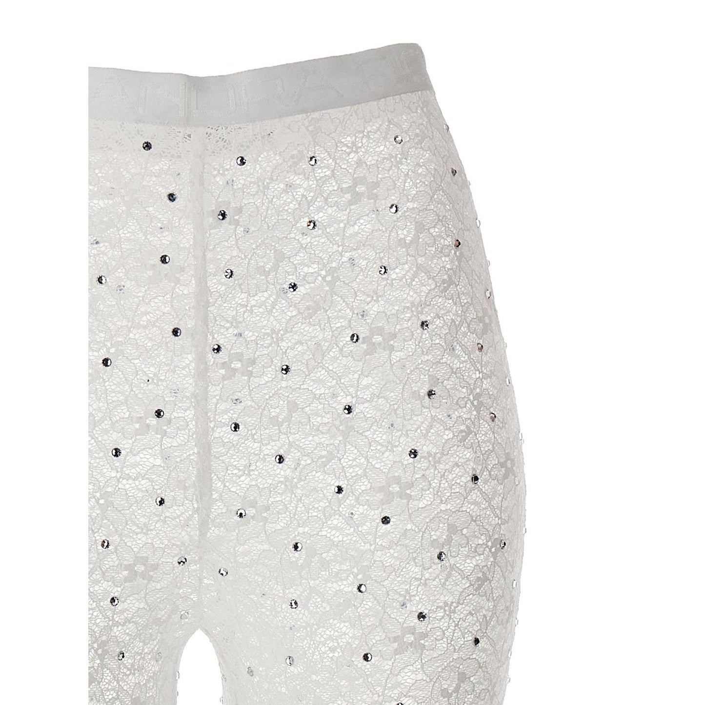 Alessandra Rich White Polyamide Leggings