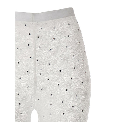 Alessandra Rich White Polyamide Leggings