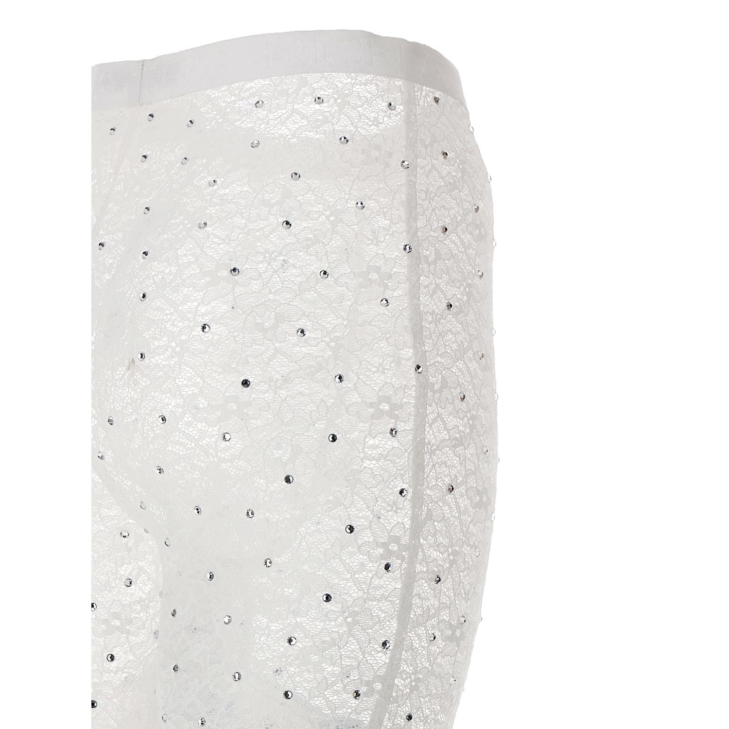 Alessandra Rich White Polyamide Leggings