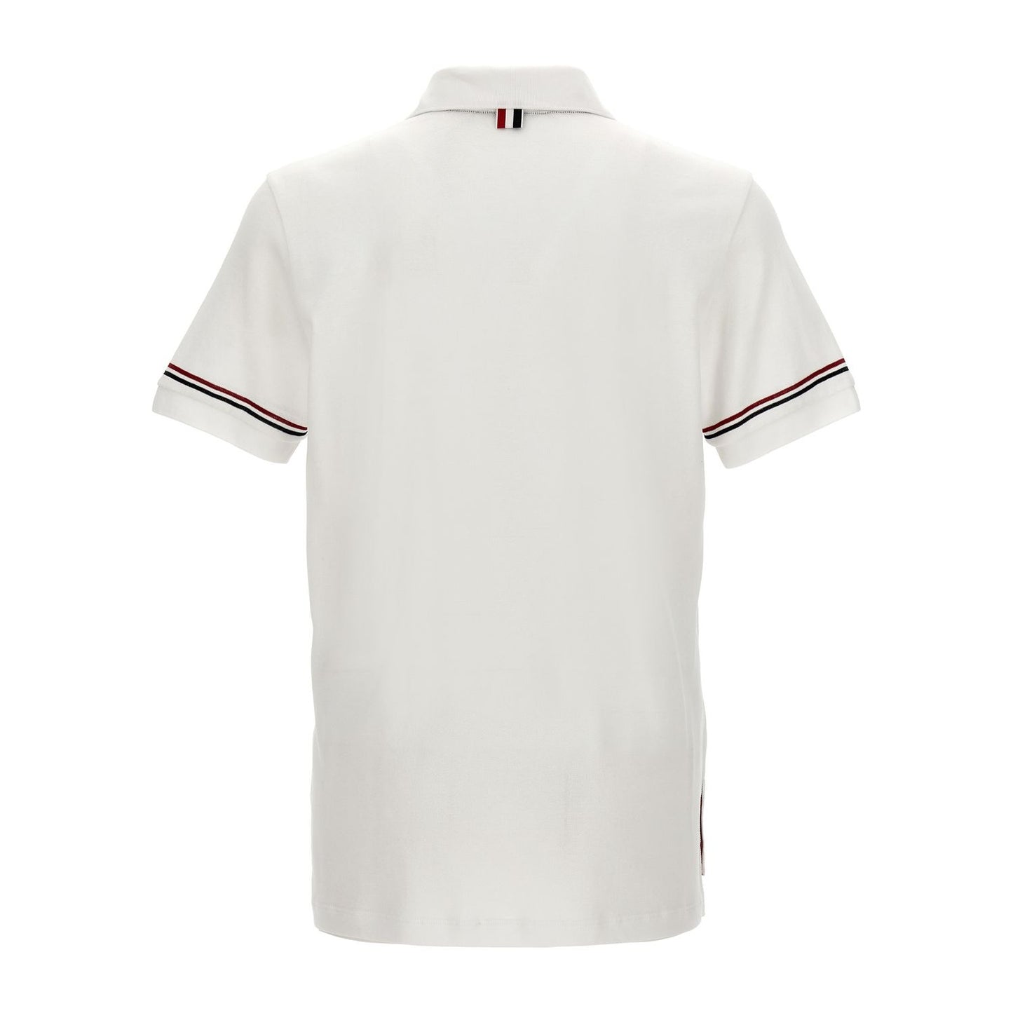 Thom Browne White Cotton Polo Shirt