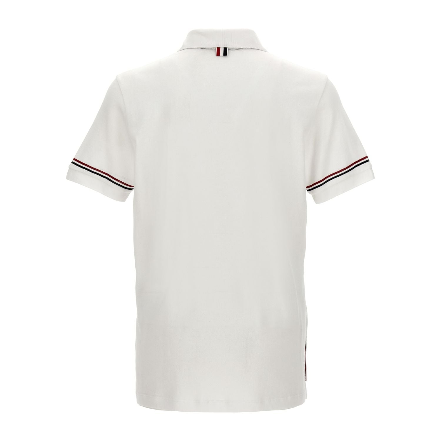 Thom Browne White Cotton Polo Shirt