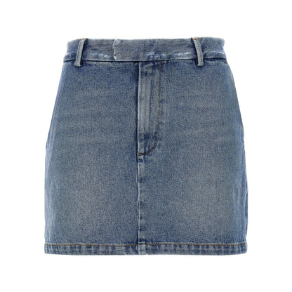 Armarium Blue Cotton Long Skirt