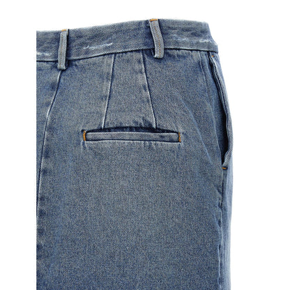 Armarium Blue Cotton Long Skirt