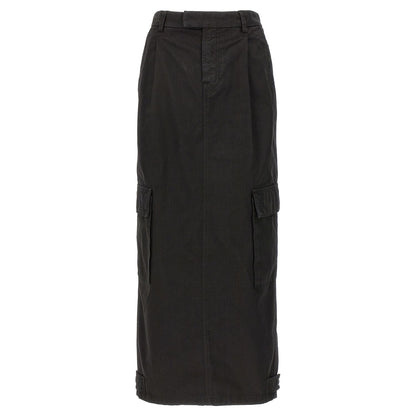 Armarium Black Cotton Mini Skirt