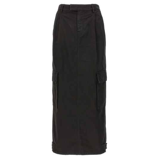 Armarium Black Cotton Mini Skirt