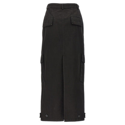 Armarium Black Cotton Mini Skirt