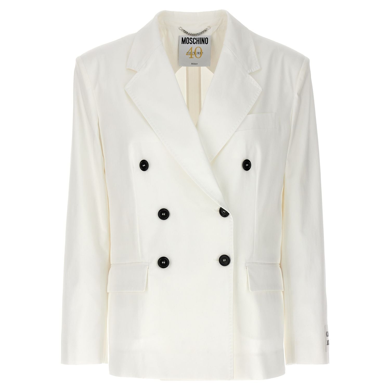 Moschino White Cotton Blazer
