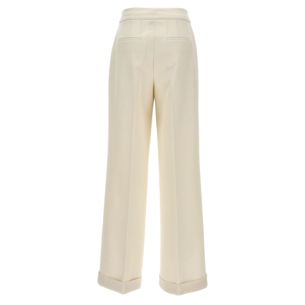 Kiton White Virgin Wool Casual Pants