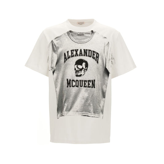 Alexander McQueen Bicolor Cotton T-Shirt