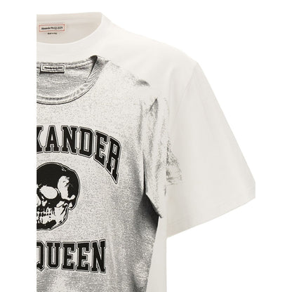 Alexander McQueen Bicolor Cotton T-Shirt