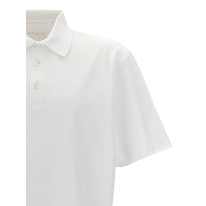 Givenchy White Cotton Polo Shirt