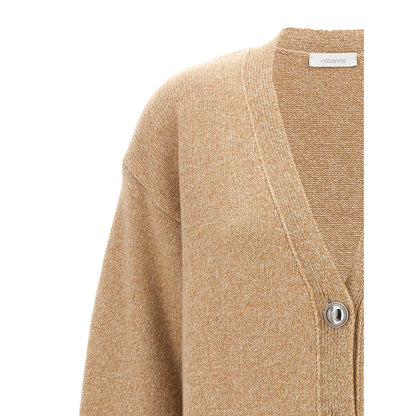 Paco Rabanne Beige Wool Cardigan