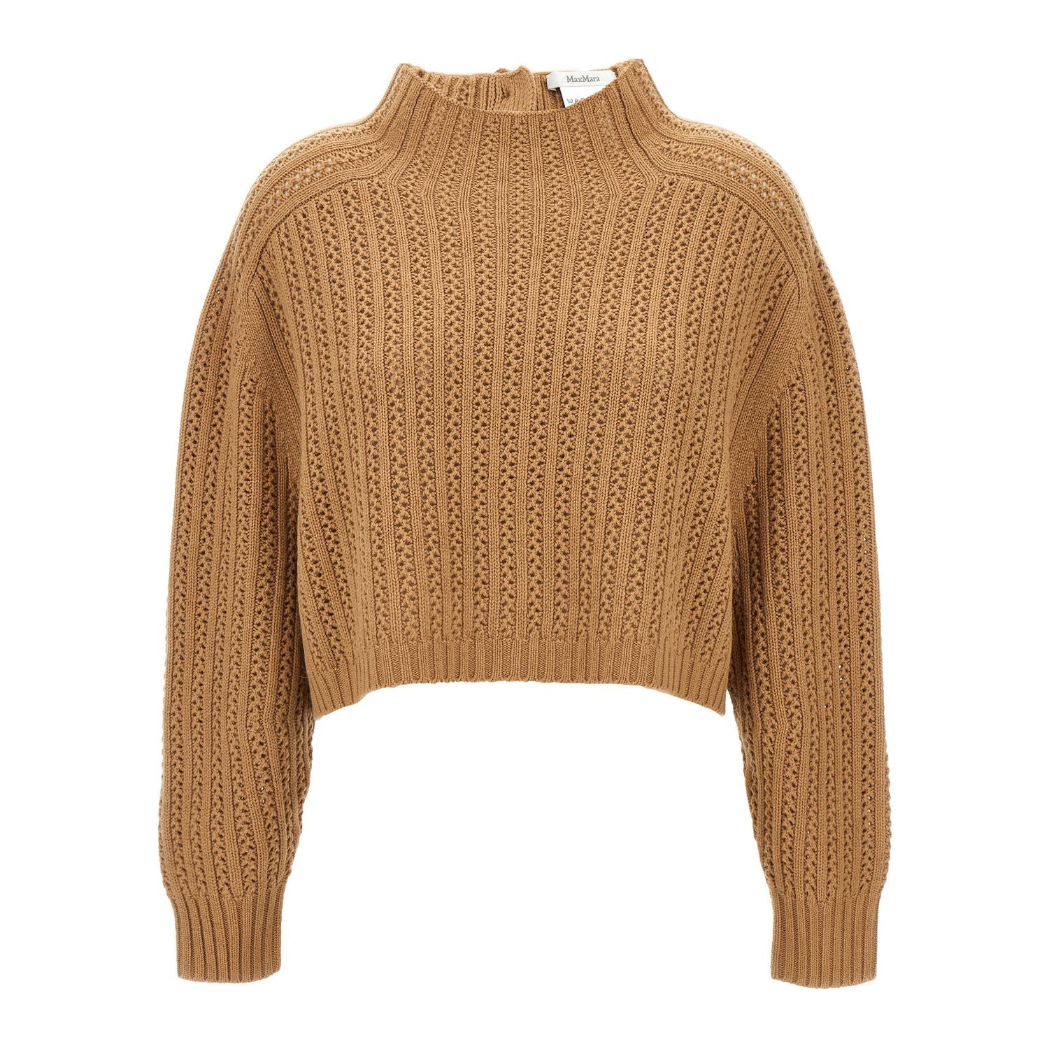 Max Mara Beige Wool Cardigan