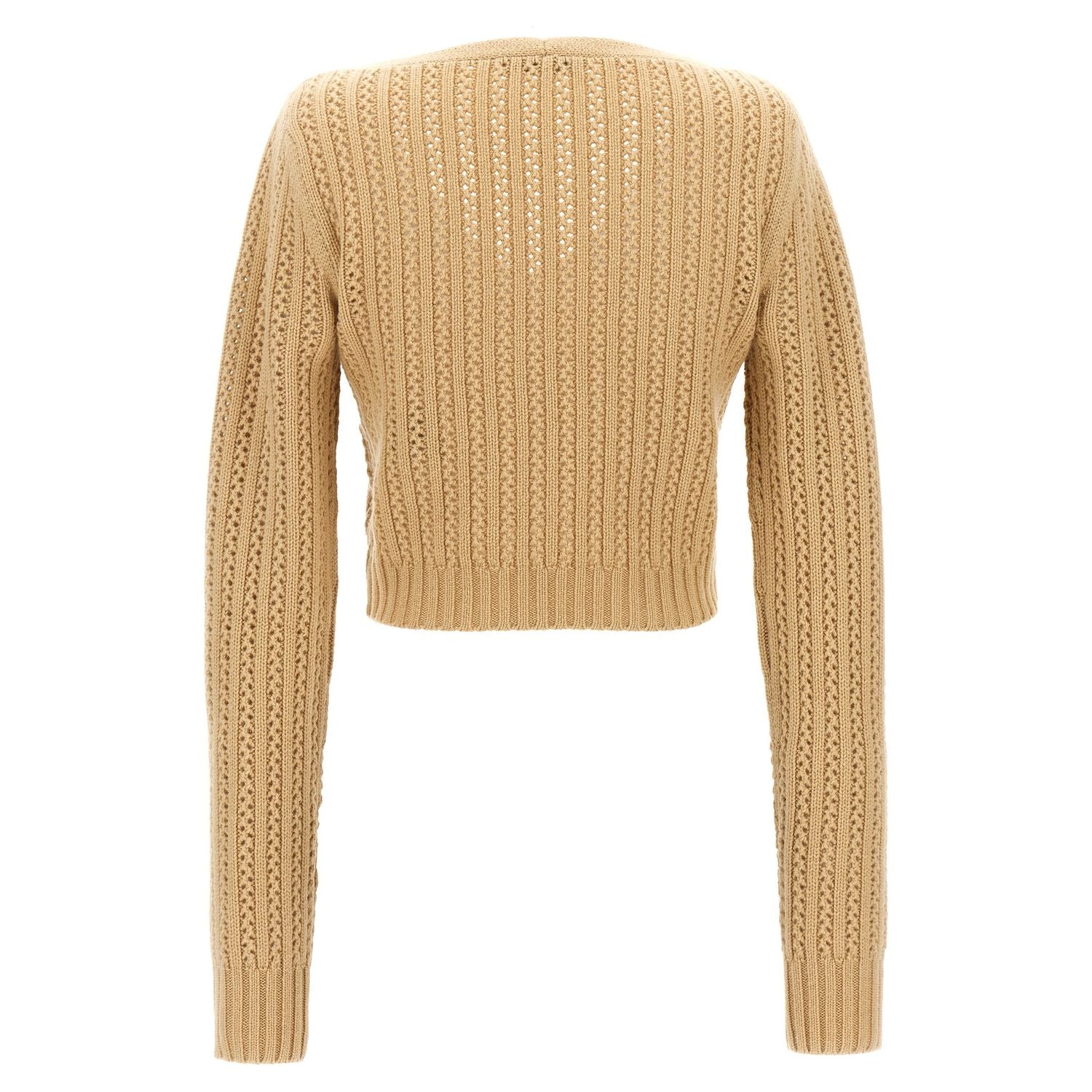 Max Mara Beige Wool Cardigan