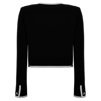 Moschino Bicolor Viscose Full-Length Jacket