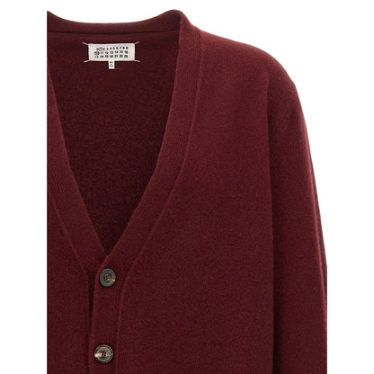 Maison Margiela Bordeaux Wool Cardigan