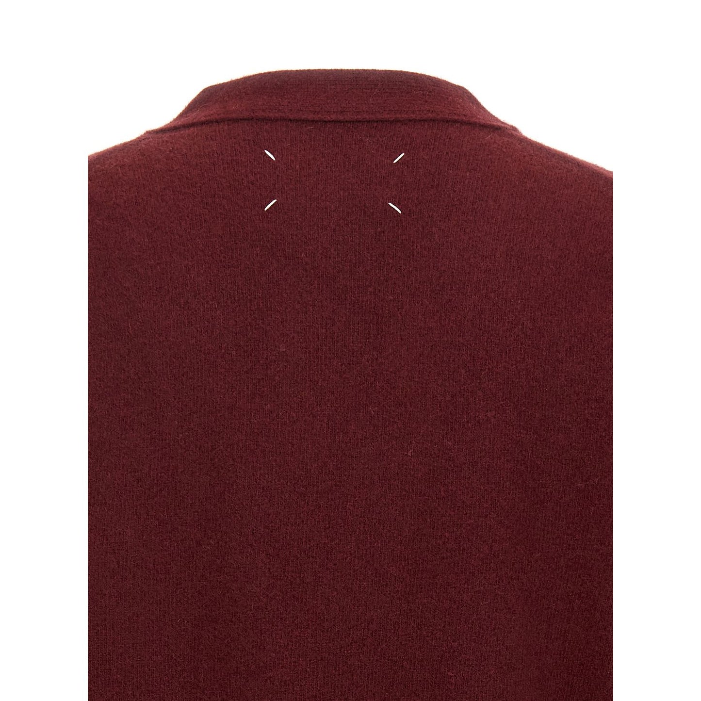 Maison Margiela Bordeaux Wool Cardigan