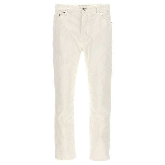 Department 5 White Cotton Straight-Leg Jeans