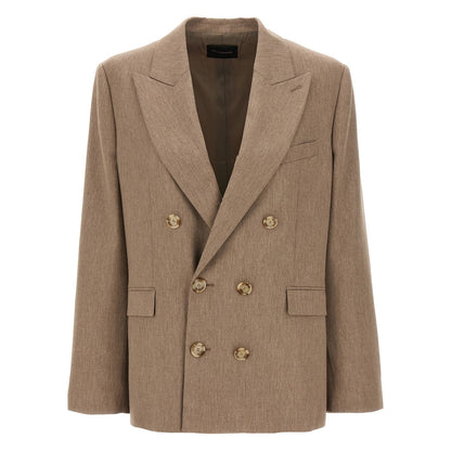 The Andamane Beige Viscose Blazer