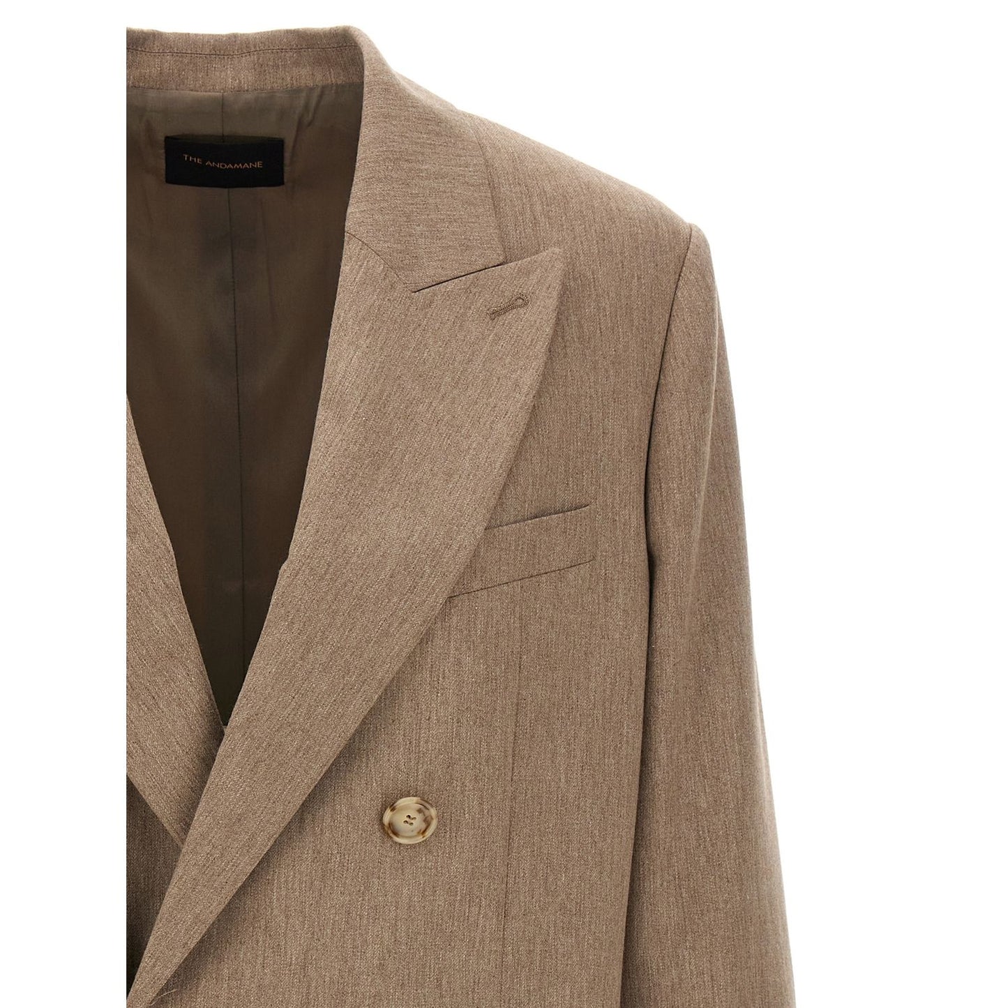 The Andamane Beige Viscose Blazer