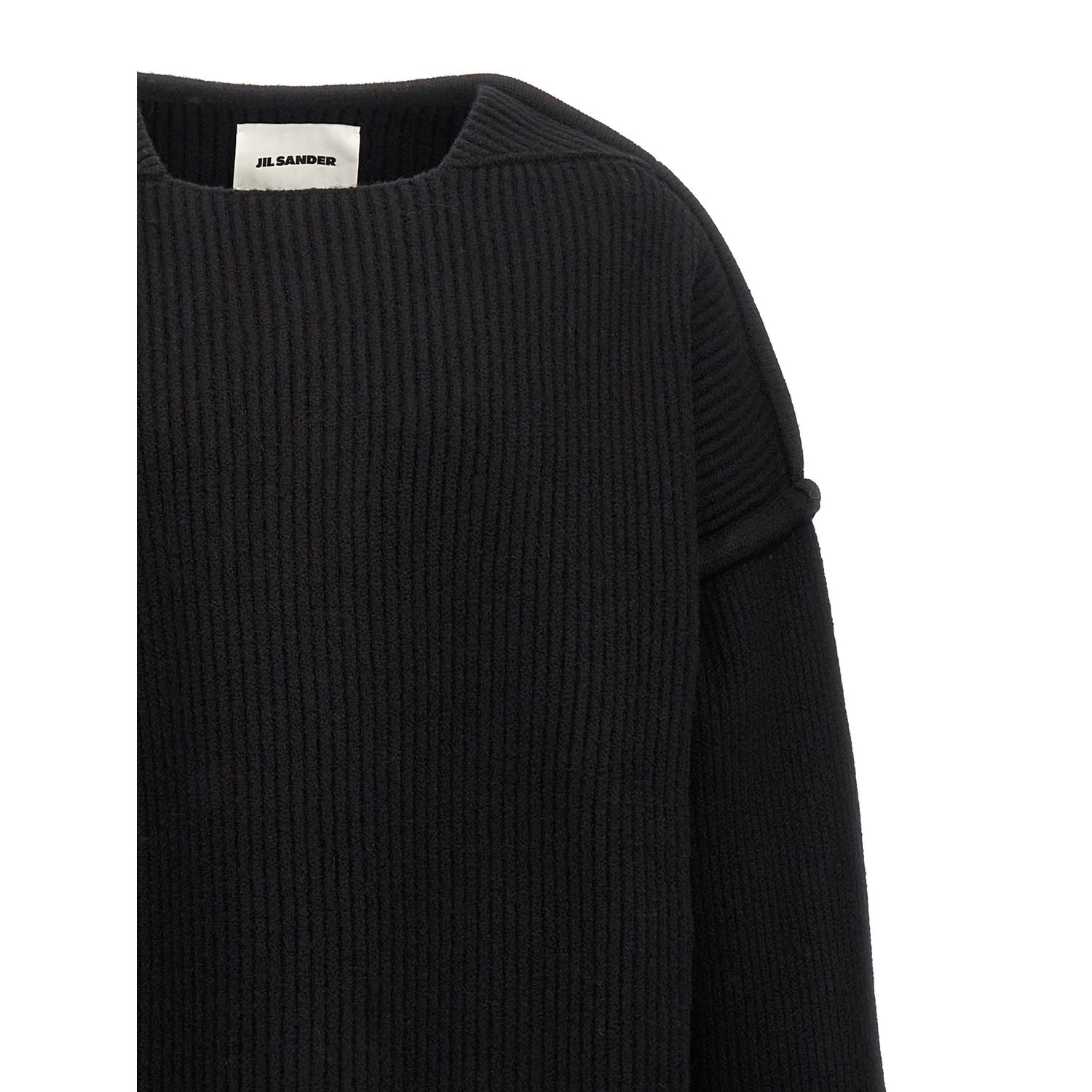 Jil Sander Black Wool Cardigan