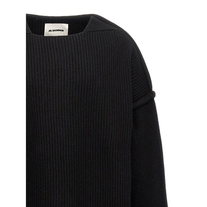 Jil Sander Black Wool Cardigan